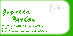 gizella markos business card